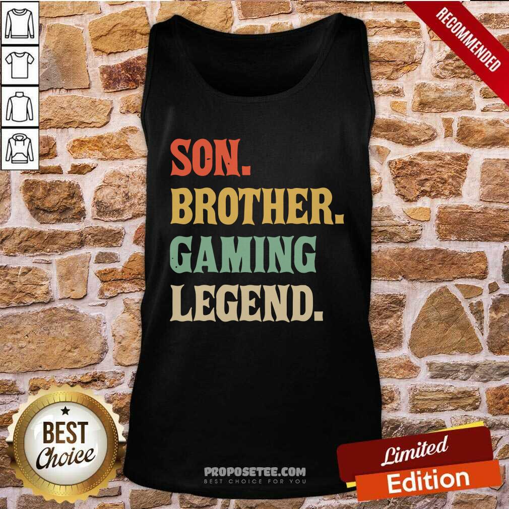 Hot Son Brother Gaming Legend Vintage Teenage Boys 8 12 Year Old Shirt - Image 4