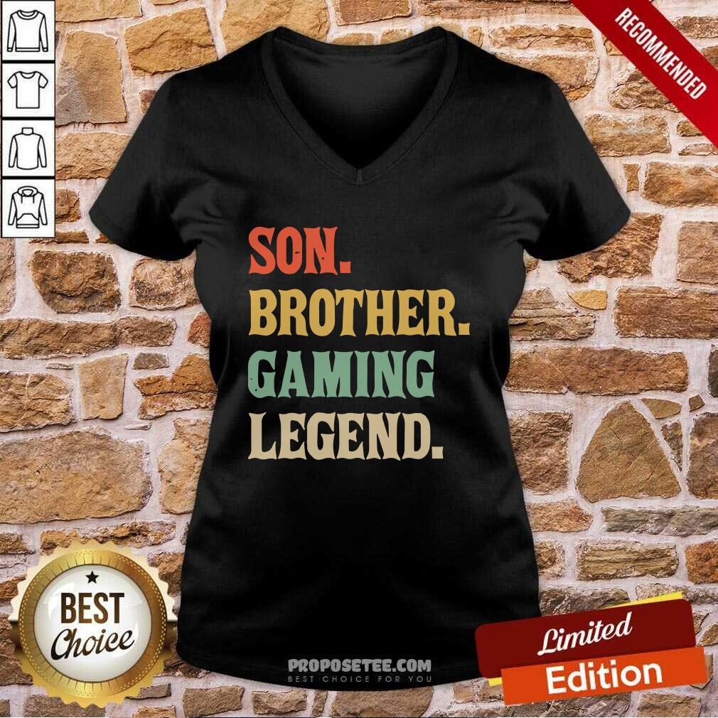 Hot Son Brother Gaming Legend Vintage Teenage Boys 8 12 Year Old Shirt - Image 3