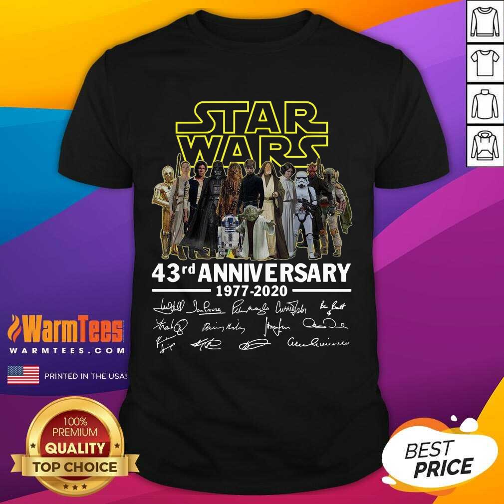 Hot Star Wars 43rd Anniversary Thank You For The Memories Signatures Shirt