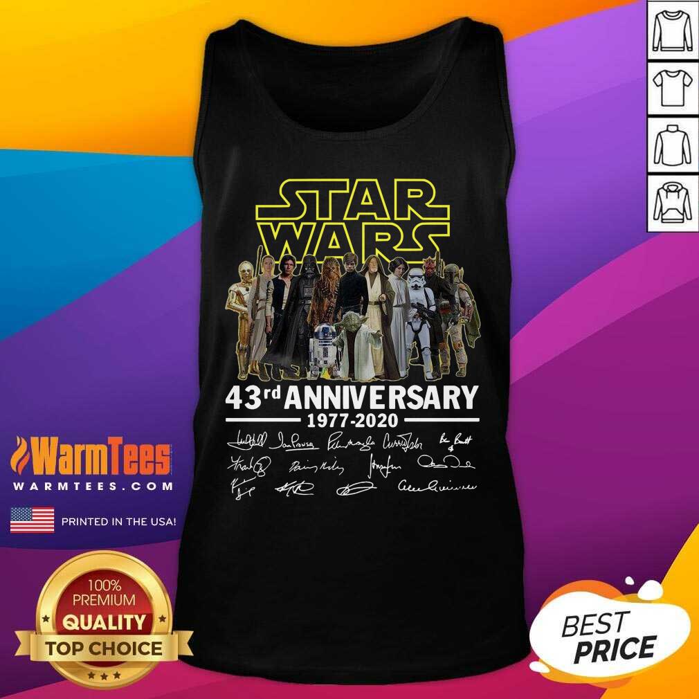 Hot Star Wars 43rd Anniversary Thank You For The Memories Signatures Shirt - Image 5