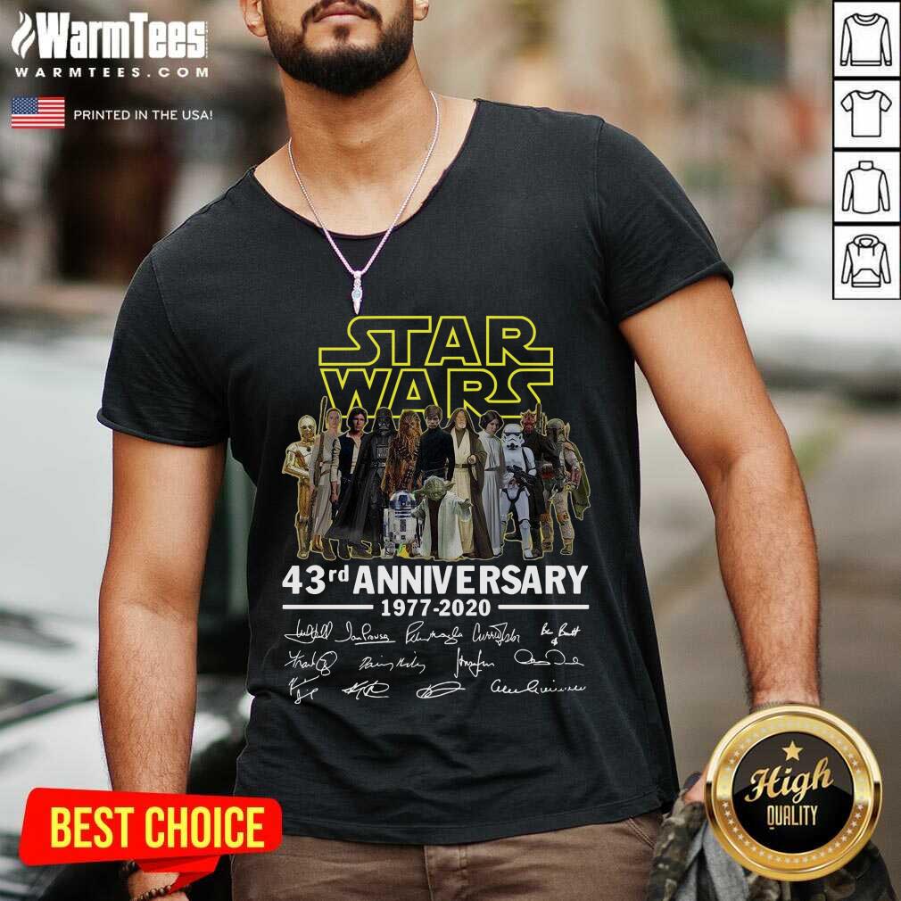 Hot Star Wars 43rd Anniversary Thank You For The Memories Signatures Shirt - Image 4