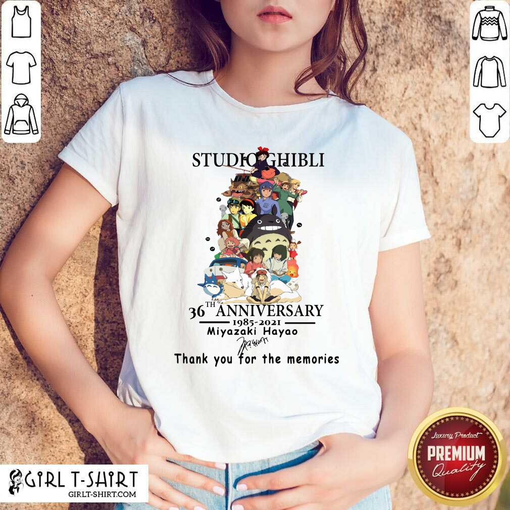 Hot Studio Ghibli 36th Anniversary Thank You For The Memories Signatures Shirt