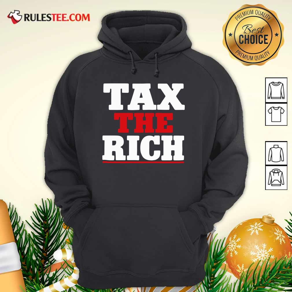 Hot Tax The Rich Red White T-Shirt - Image 2
