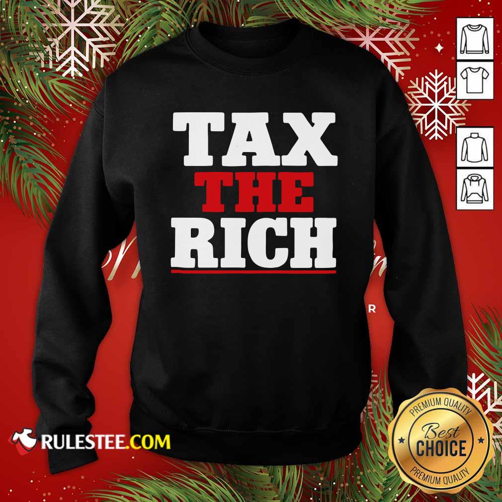 Hot Tax The Rich Red White T-Shirt - Image 5