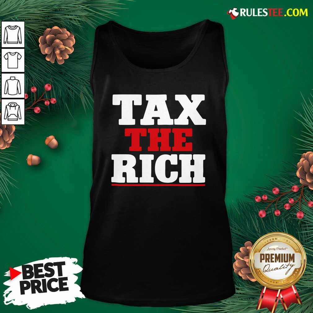 Hot Tax The Rich Red White T-Shirt - Image 4