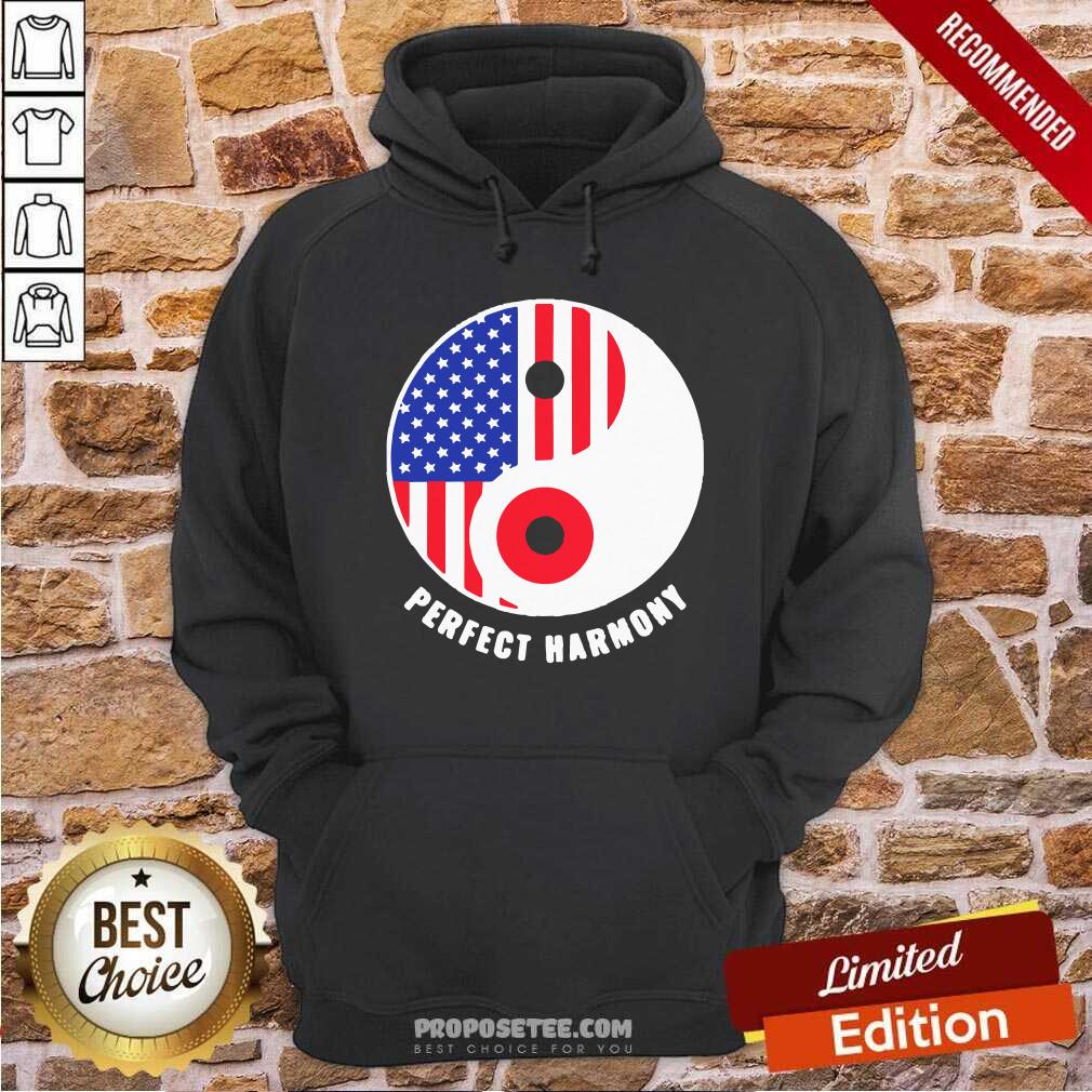 Hot USA Japan Ying Yang Heritage For Proud Japanese American Flag Shirt - Image 2