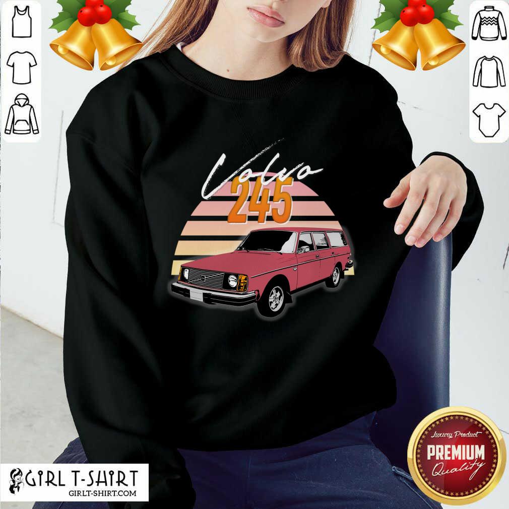 Hot Volvo 240 245 Retro Wagon Design Shirt - Image 4