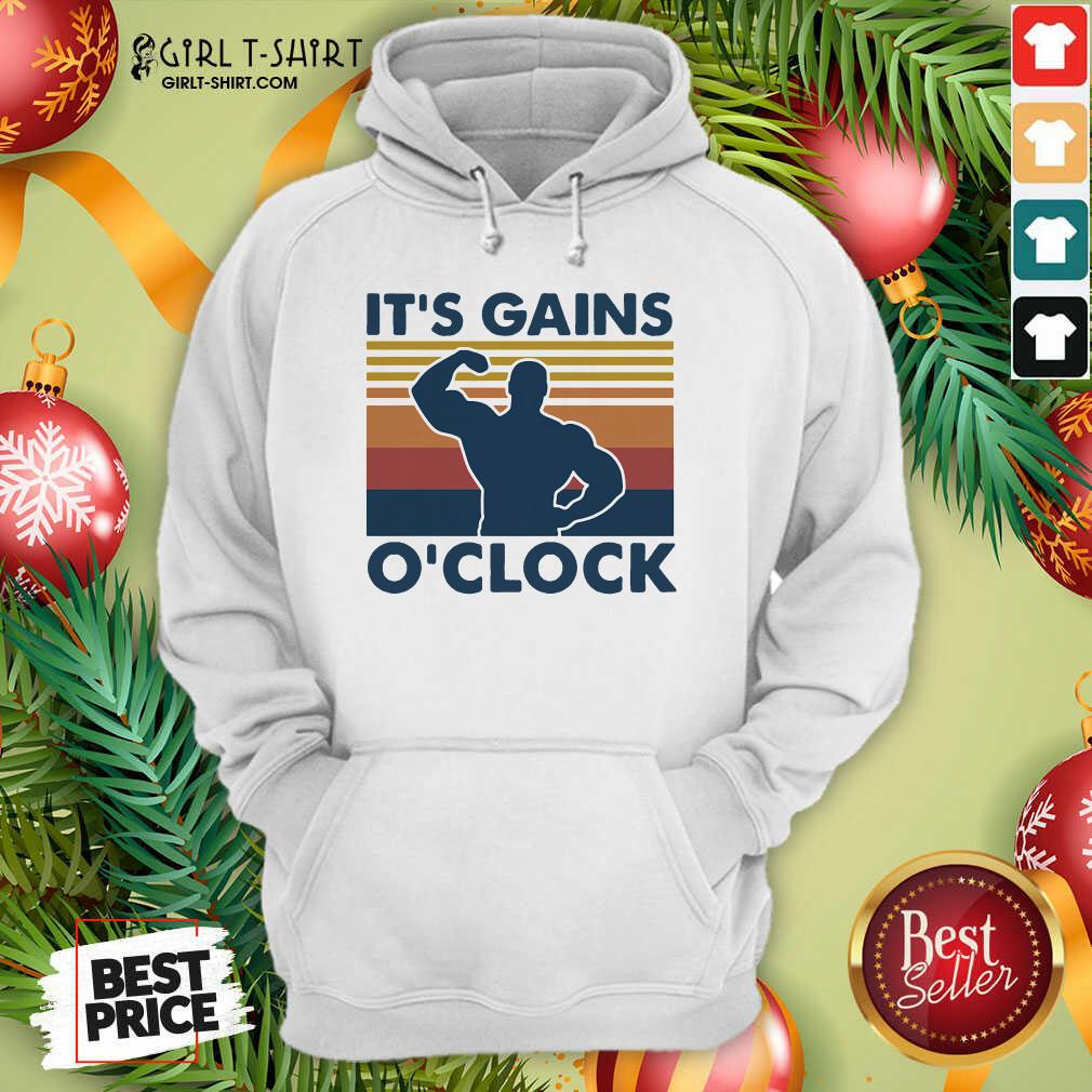 Hot Weight Lifting Its Gains O’clock Vintage Shirt - Image 5