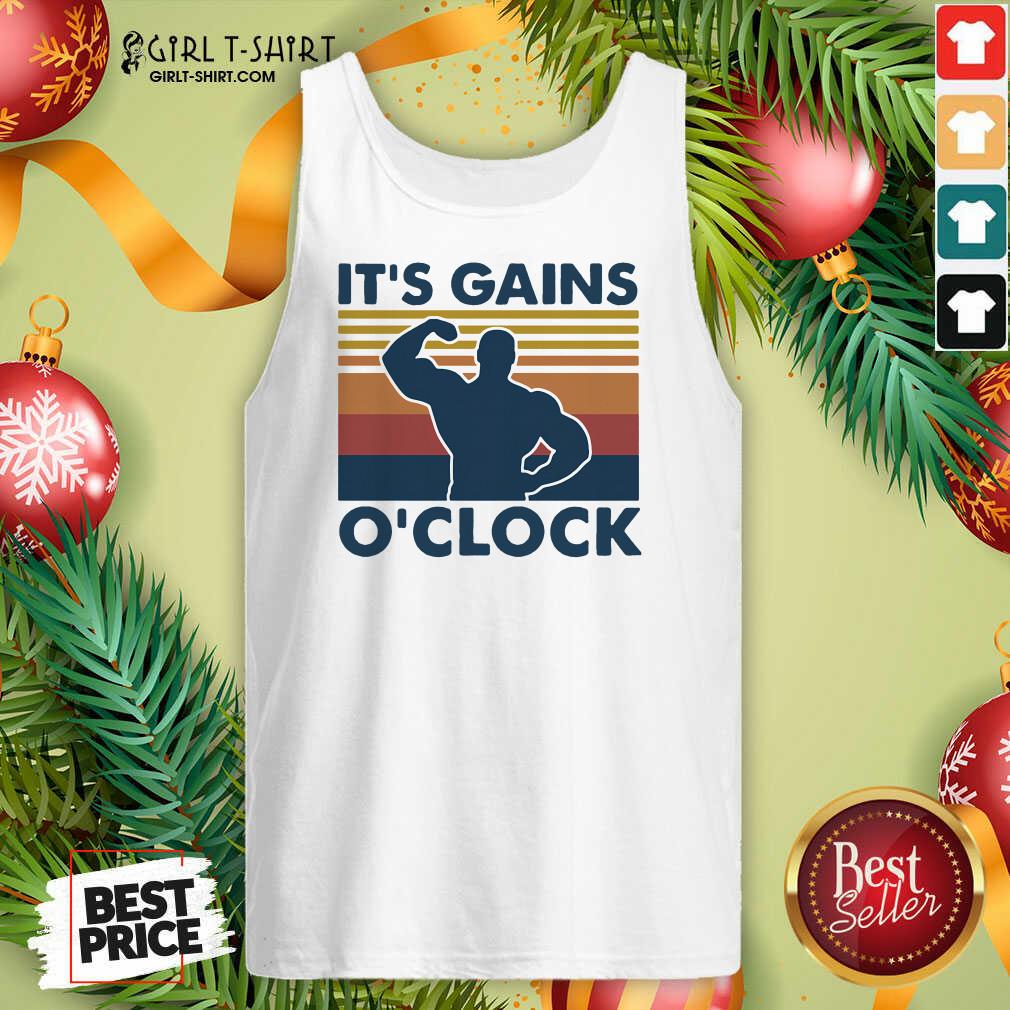 Hot Weight Lifting Its Gains O’clock Vintage Shirt - Image 3