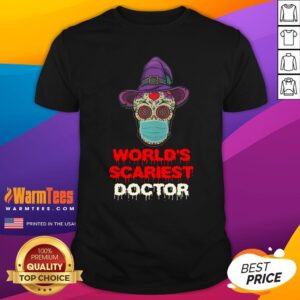 Hot World’s Scariest Doctor Skull Tattoos Witch Face Mask Halloween Shirt