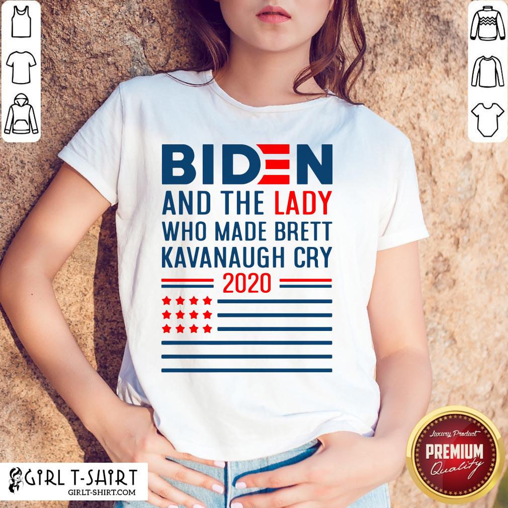 How Funny Joe Biden And The Lady Who Made Brett Kavanaugh Cry 2020 American Flag Shirt