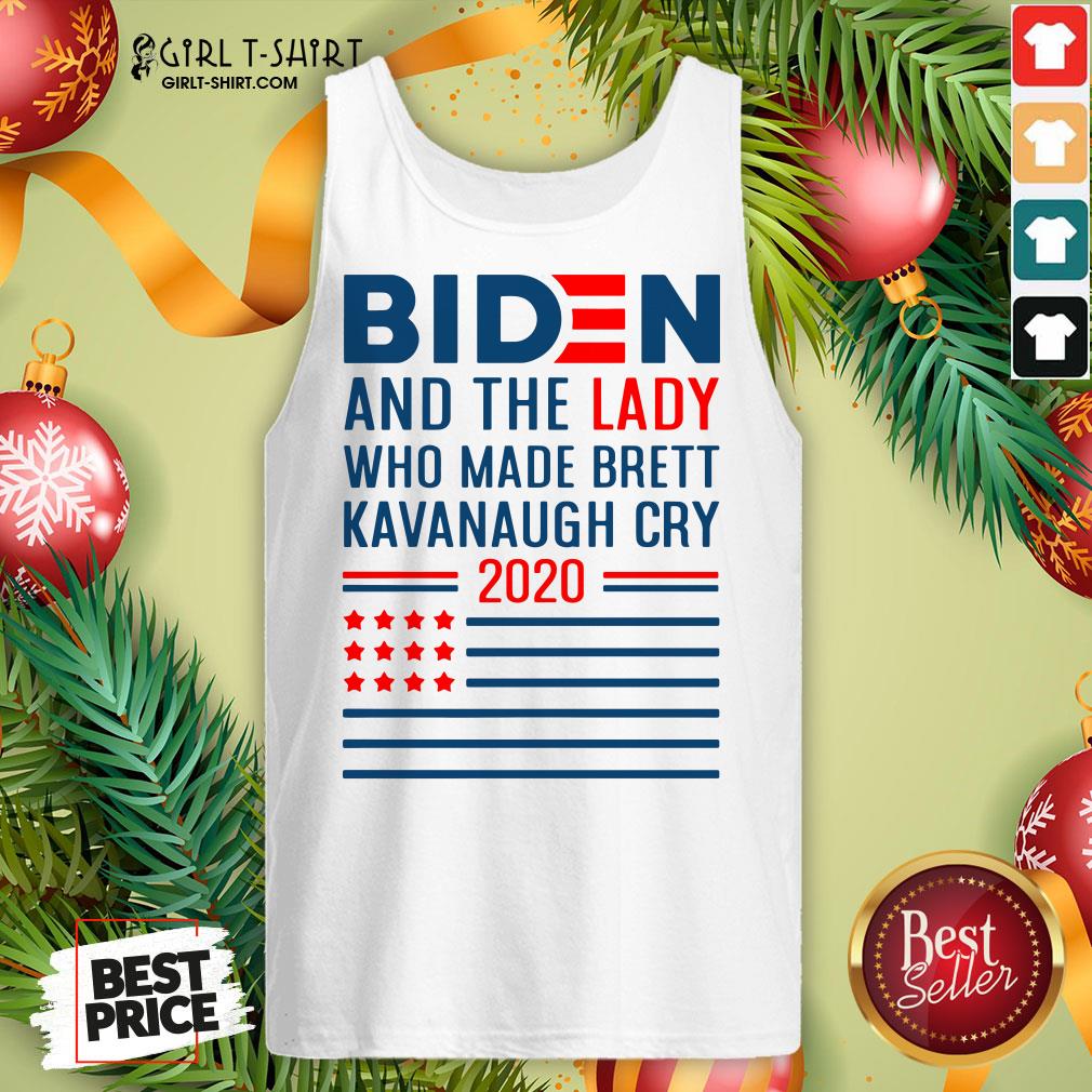 How Funny Joe Biden And The Lady Who Made Brett Kavanaugh Cry 2020 American Flag Shirt - Image 2