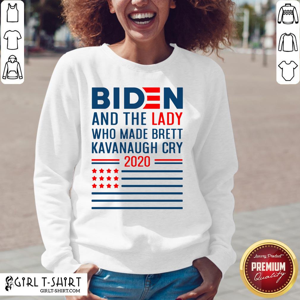 How Funny Joe Biden And The Lady Who Made Brett Kavanaugh Cry 2020 American Flag Shirt - Image 5