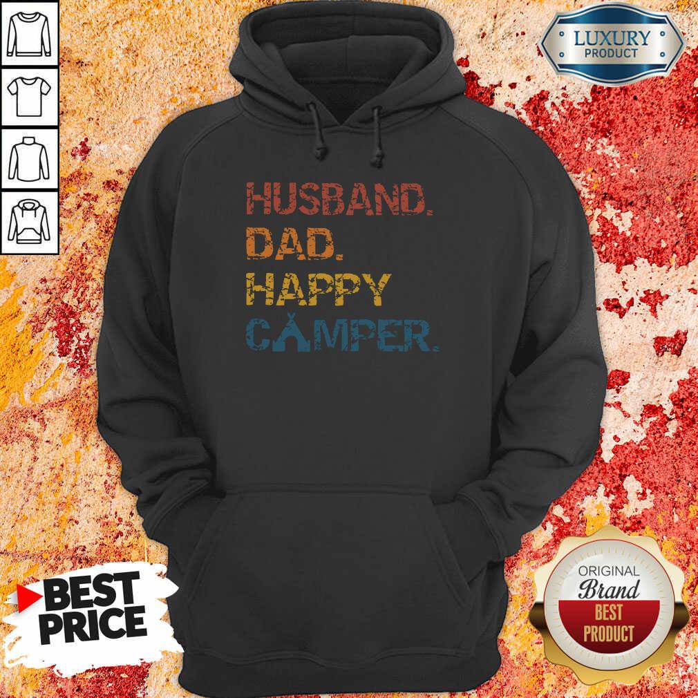 Husband Dad Happy Camper Vintage Shirt - Image 4