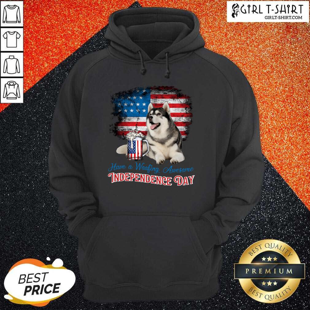 Husky Woofing Awesome Independence Day Shirt - Image 3