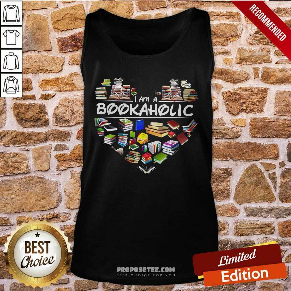 I Am A Bookaholic Heart Shirt - Image 5