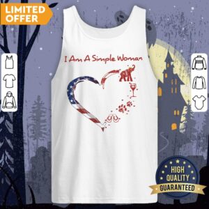 Alternative view of I Am A Simple Woman Love Flip-flops Dog Wine And Elephant Trump Shirt
