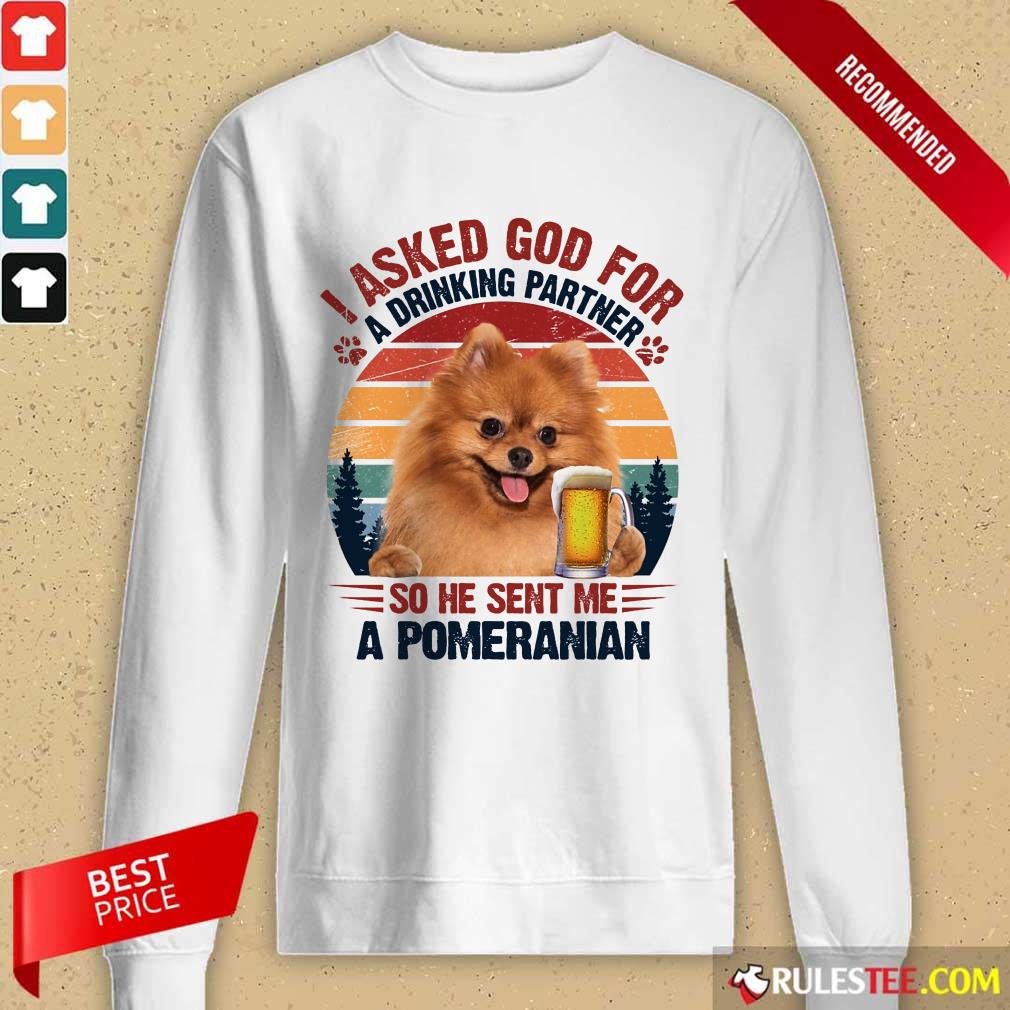 I Asked God For A Pomeranian Vintage Shirt - Image 2