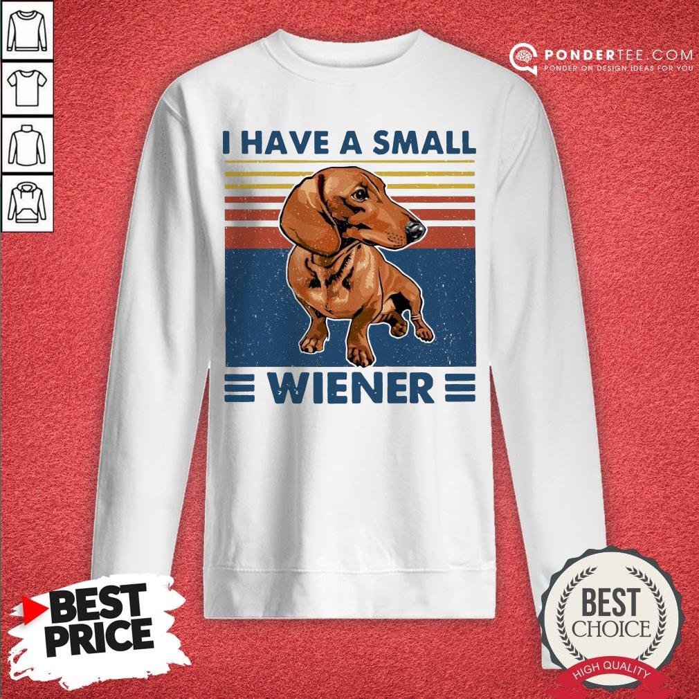 I Have A Small Wiener Dachshund Vintage Shirt - Image 4
