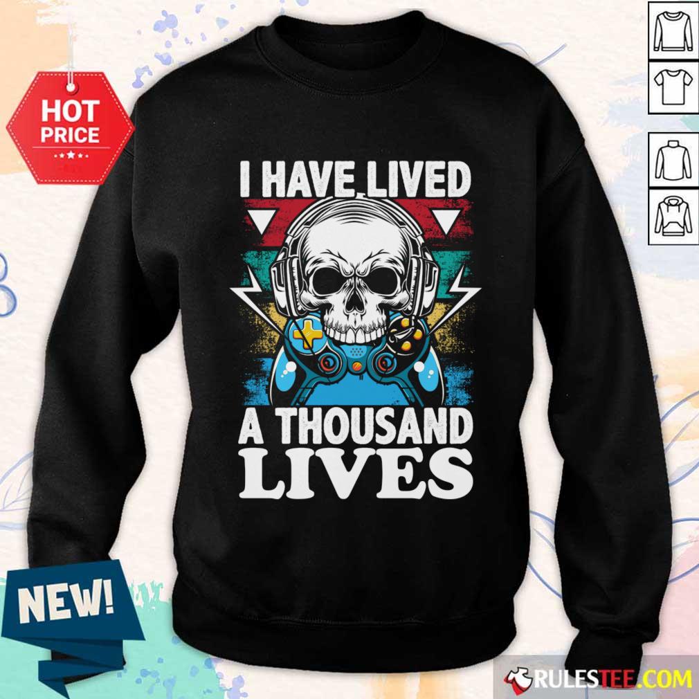 I Have Lived A Thousand Lives Skull Video Game Shirt - Image 4