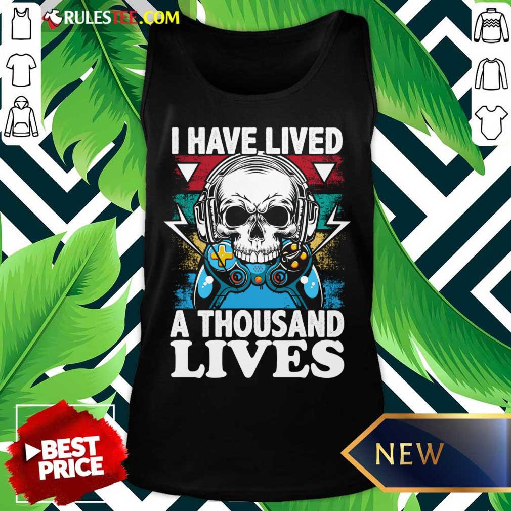 I Have Lived A Thousand Lives Skull Video Game Shirt - Image 3