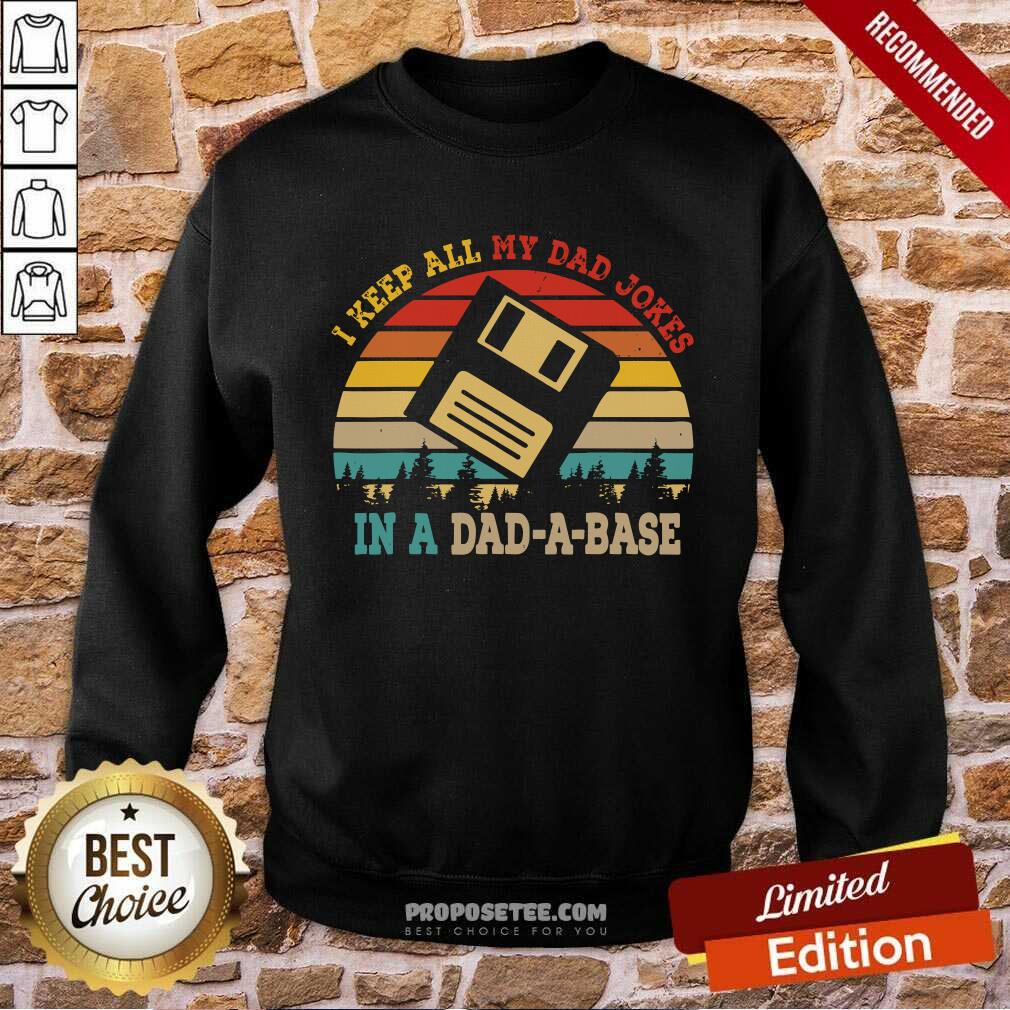 I Keep All My Dad Jokes In A Dad A Base Vintage Shirt - Image 4