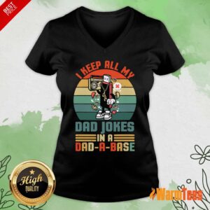 Alternative view of I Keep All My Dad Jokes In A Dad A Base Vintage Shirt