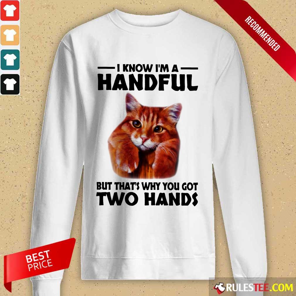 I Know I'm A Handful Cat Shirt - Image 2