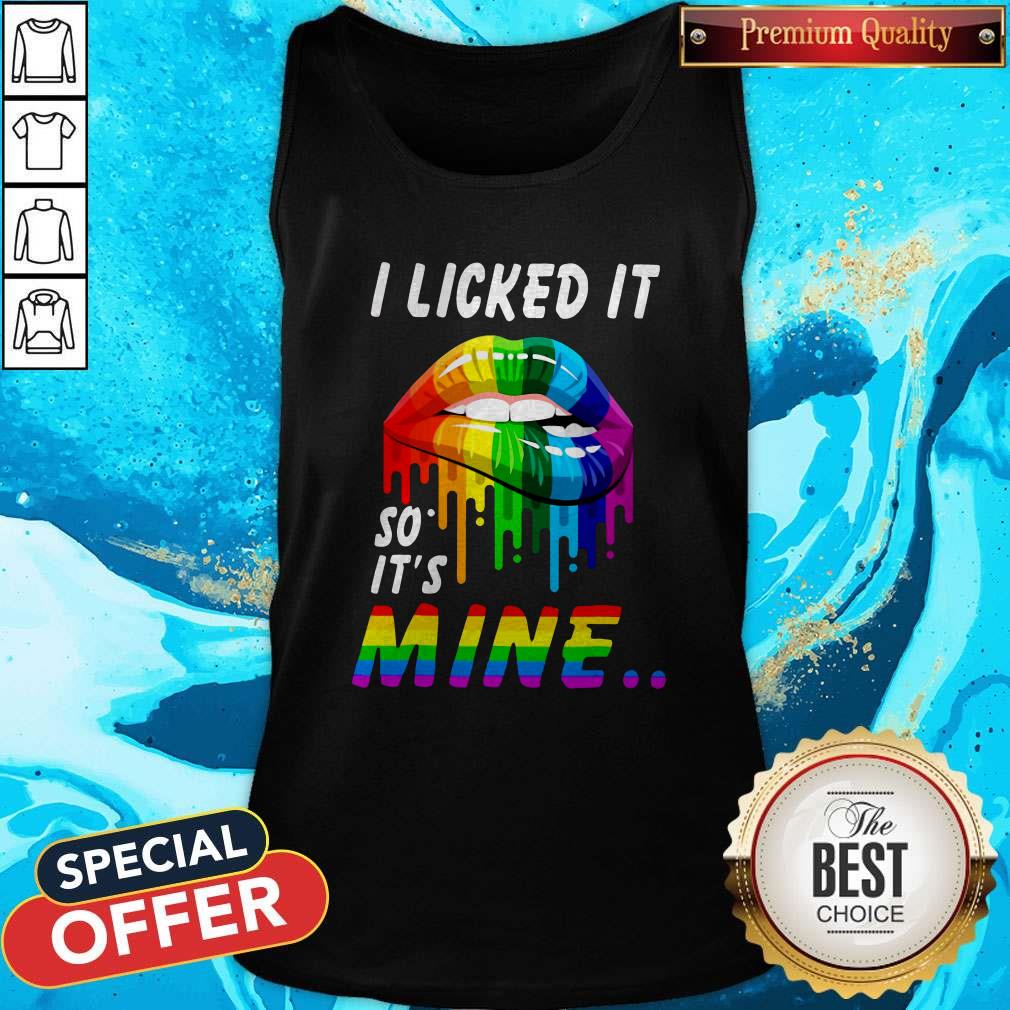 I Licked It So It’s Mine LGBT Lips Shirt - Image 4