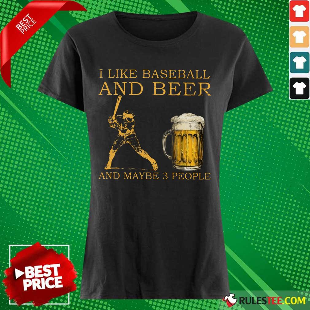 I Like Baseball And Beer Shirt - Image 3