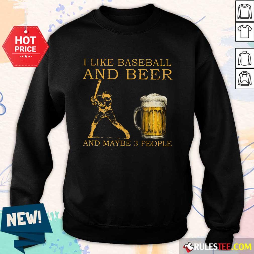 I Like Baseball And Beer Shirt - Image 5