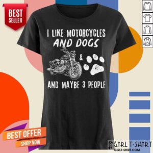 Alternative view of I Like Motorcycles And Dogs Shirt