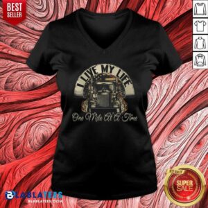 Alternative view of I Live My Life One Mile At A Time Shirt