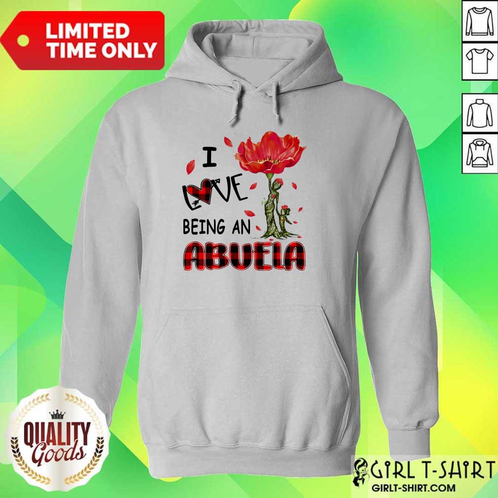 I Love Being An Abuela Red Flower Shirt - Image 3
