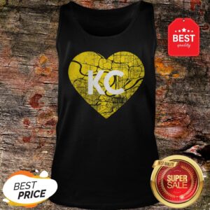 Alternative view of I Love Kansas City Football KC Heart Map T-Shirt
