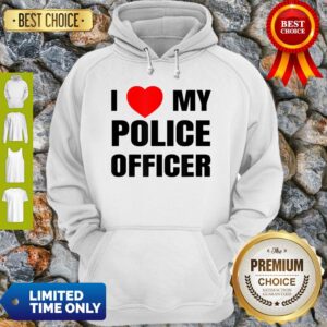 Alternative view of I Love My Police Officer Red Heart Policeman Policewoman Shirt