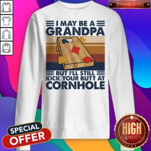 Alternative view of I May Be A Grandpa But I'll Still Kick Your Butt At Cornhole Vintage Retro Shirt
