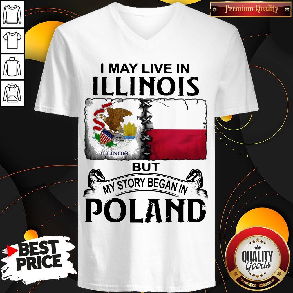 I May Live In Illinois But My Story Began In Poland Shirt - Image 2
