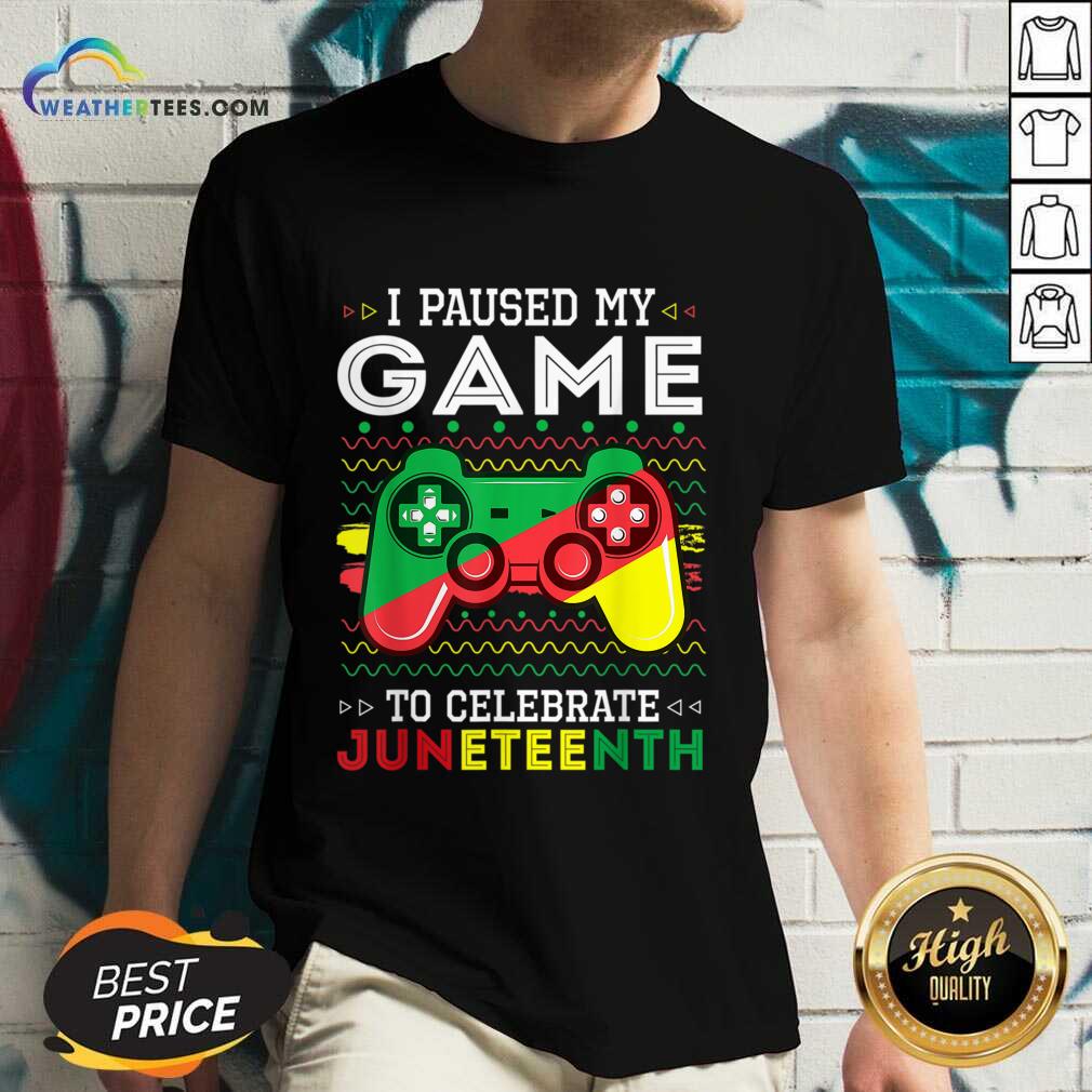 I Paused My Game To Celebrate Juneteenth Shirt - Image 5