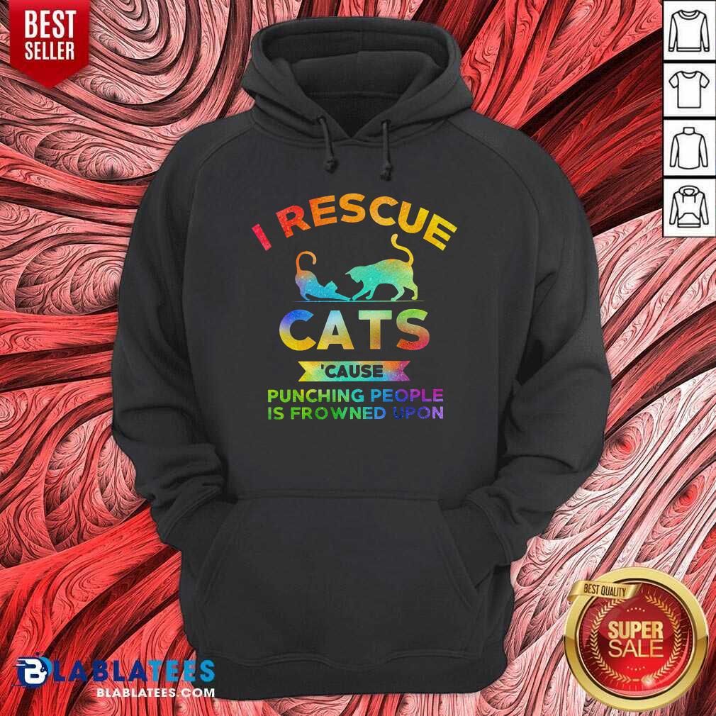 I Rescue Cats Because Punching People Shirt - Image 5