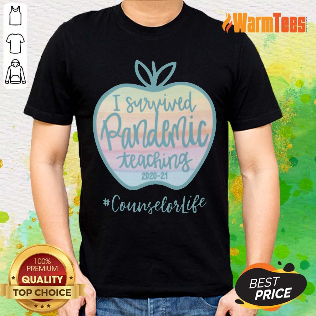I Survived Pandemic Teaching 2020 21 Apple Counselor Life Shirt