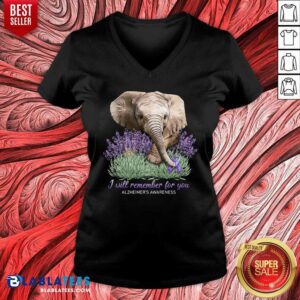 Alternative view of I Will Remember For You Alzheimer’s Awareness Elephant Shirt