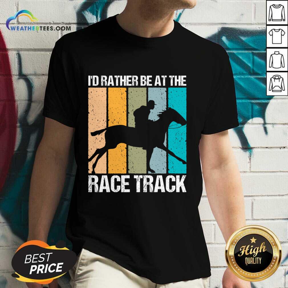 I'd Rather Be At The Race Track Vintage Shirt - Image 5