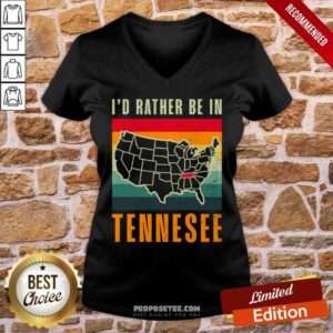 Alternative view of I'd Rather Be In Tennessee Vintage Shirt