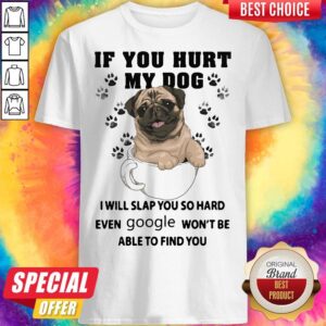 If You Hurt My Dog I Will Slap You So Hard Even Google Won't Be Able To Find You Dog Shirt