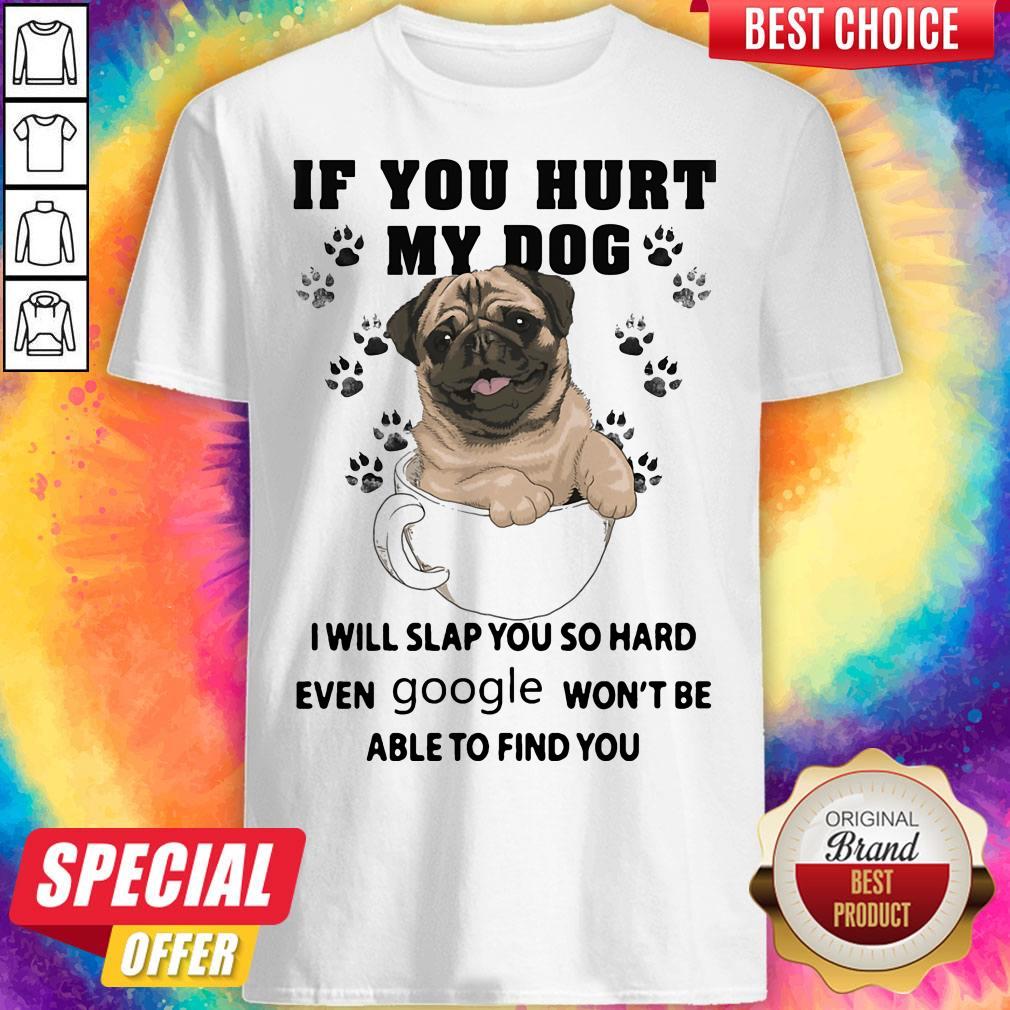 If You Hurt My Dog I Will Slap You So Hard Even Google Won't Be Able To Find You Dog Shirt