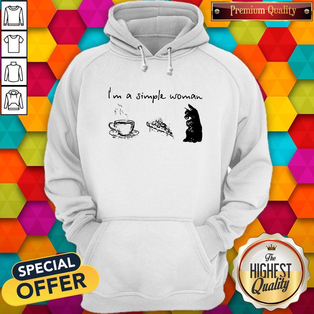 I’m A Simple Woman Coffee Pizza And Cat Shirt - Image 5