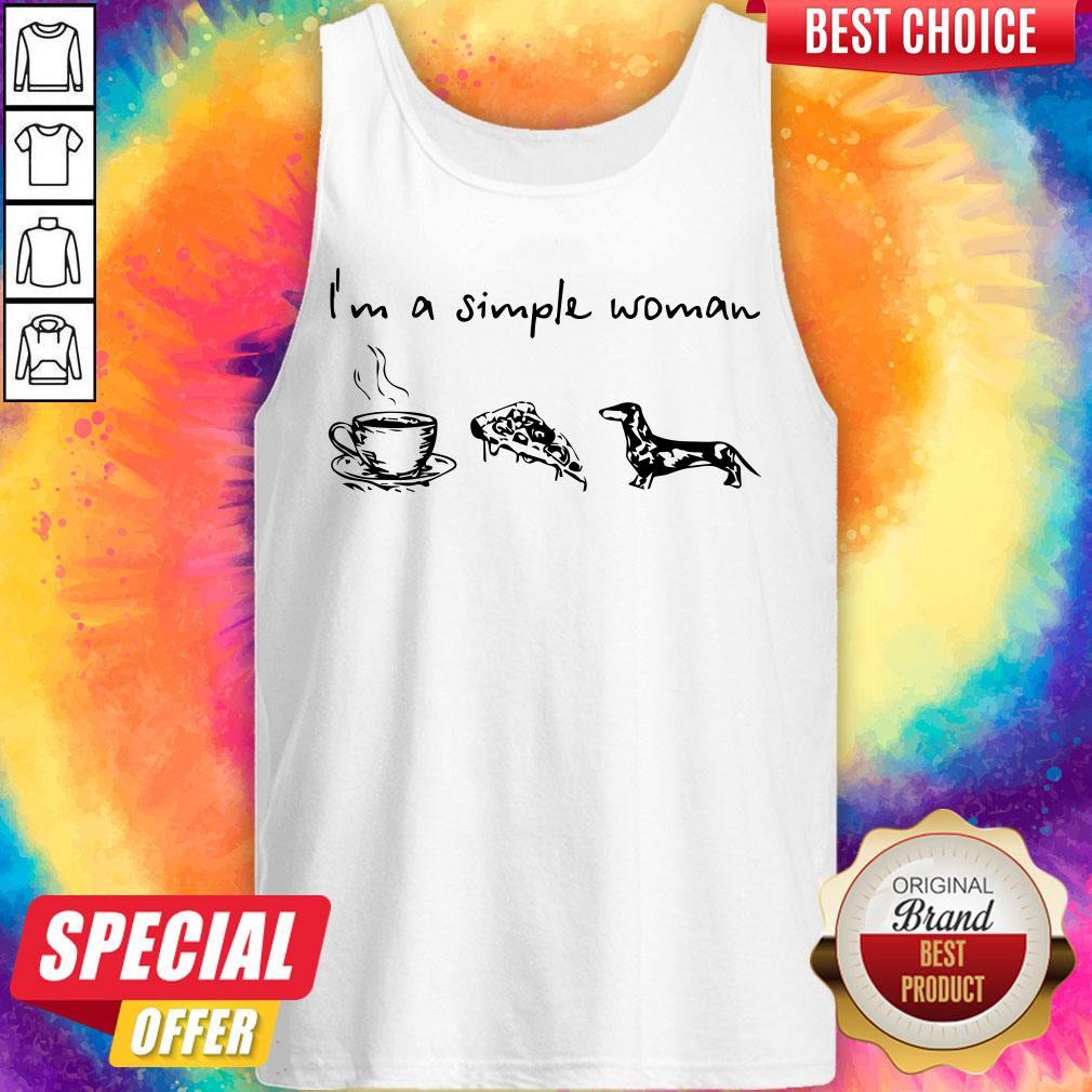I’m A Simple Woman I Like Coffee Pizza And Dachshund Shirt - Image 3