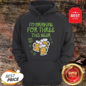 Alternative view of I'm Drinking For Three St Patricks Day Pregnancy Dad Shirt