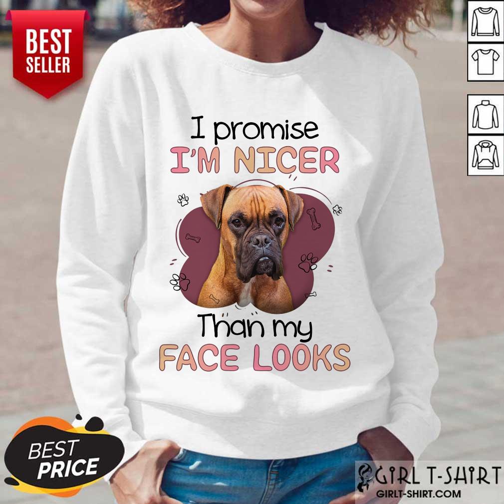 I'm Nicer Than My Face Looks Pug Dog Shirt - Image 5